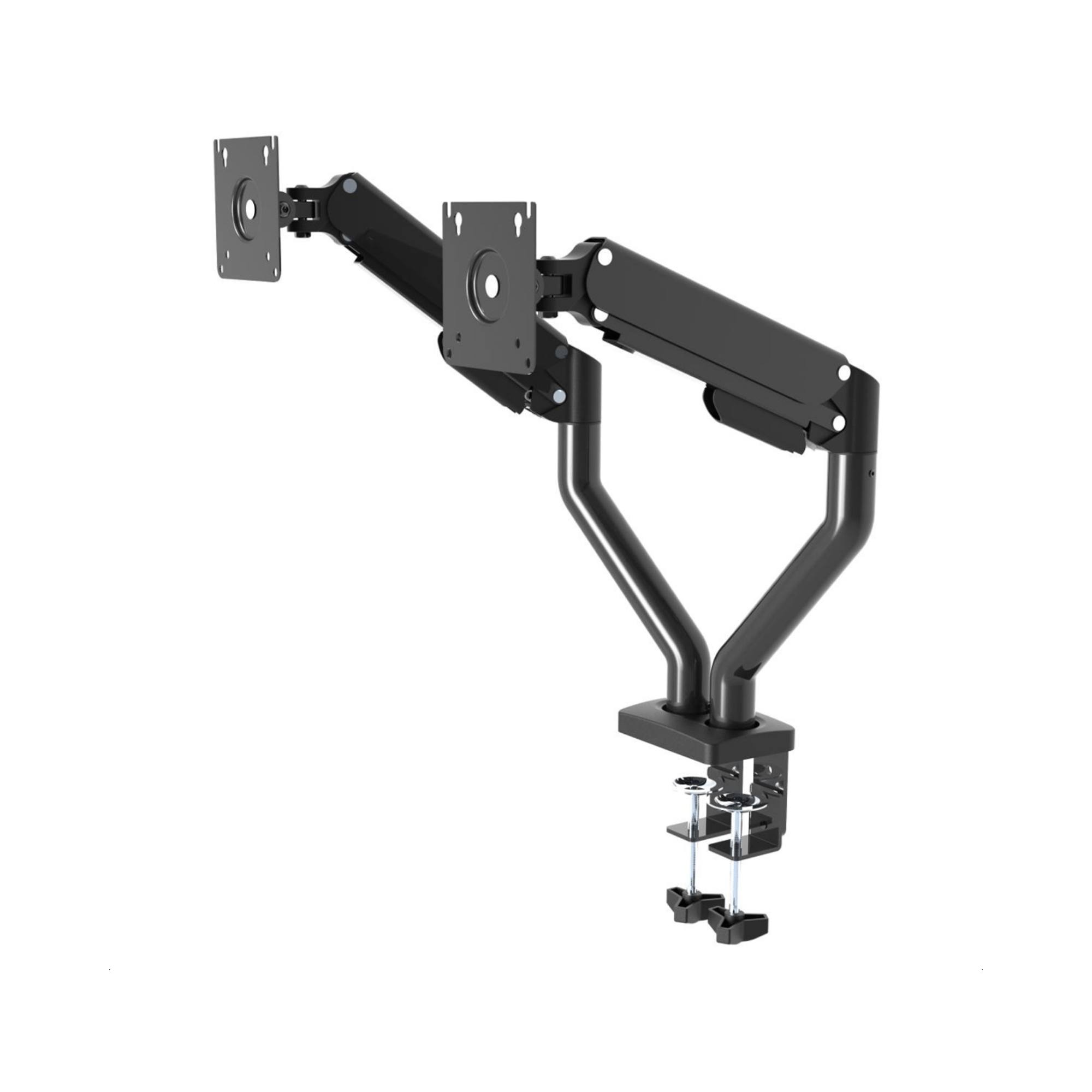 A-PEQ 922 Monitorarm für 2 Monitore. Schreibtisch-Aufsatz. Gasfeder gesteuert. 2 bis 10 kg