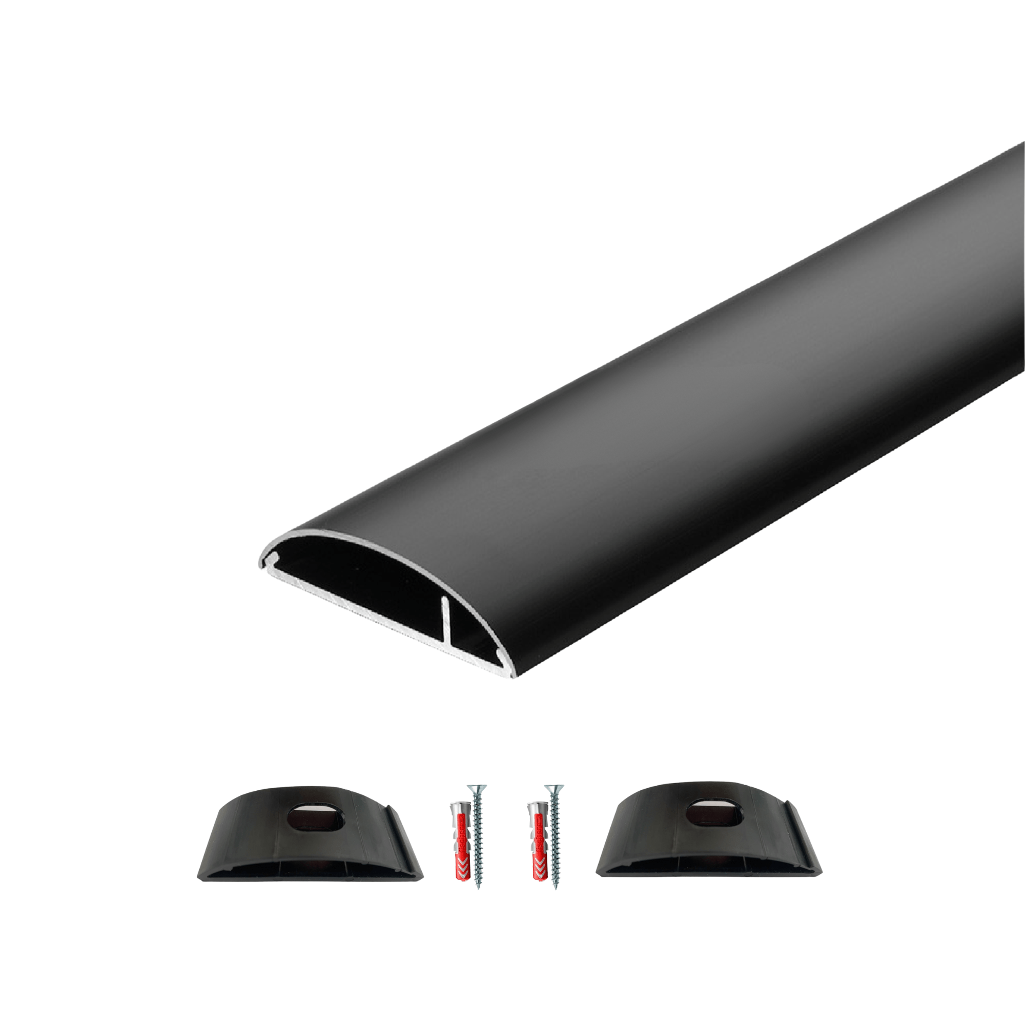 Aluminium Kabelkanal Breite: 75mm x Länge: ± 500mm schwarz