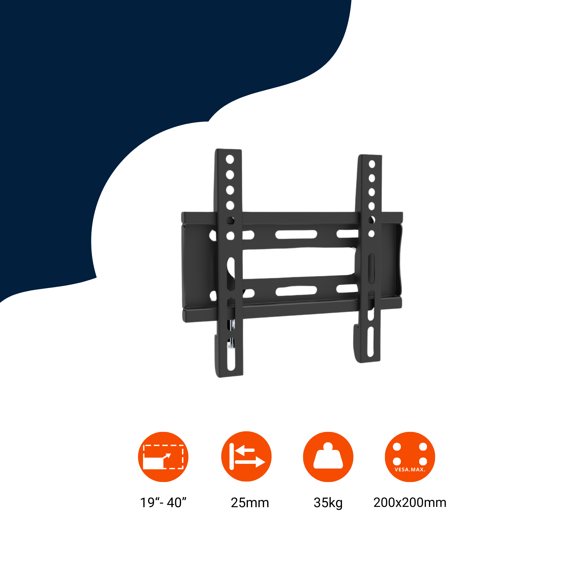 A-PEQ APS-3 Wandhalterung | bis 40 Zoll, 35 kg, ultraflaches Design