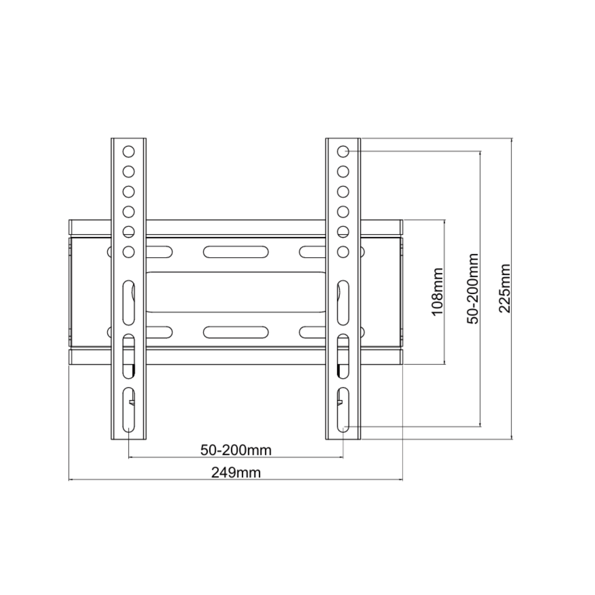 A-PEQ APS-3 Wandhalterung | bis 40 Zoll, 35 kg, ultraflaches Design