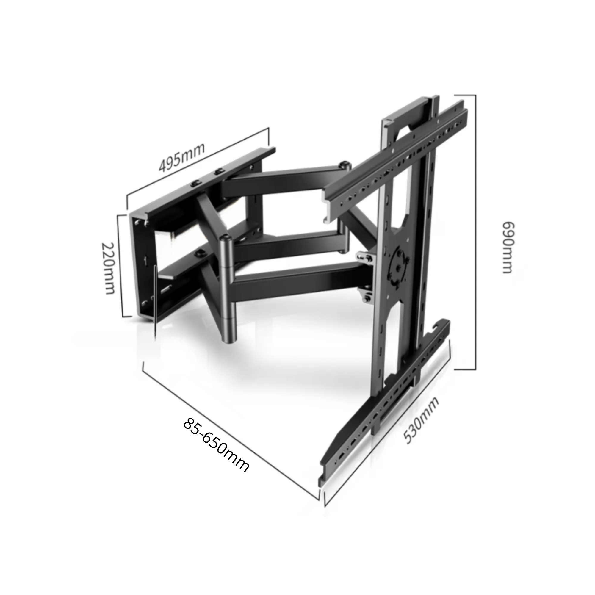 A-PEQ DY5595 Wandhalterung | 55-95 Zoll, 75 kg, schwenk-, neig- und rotierbar, 360 Grad
