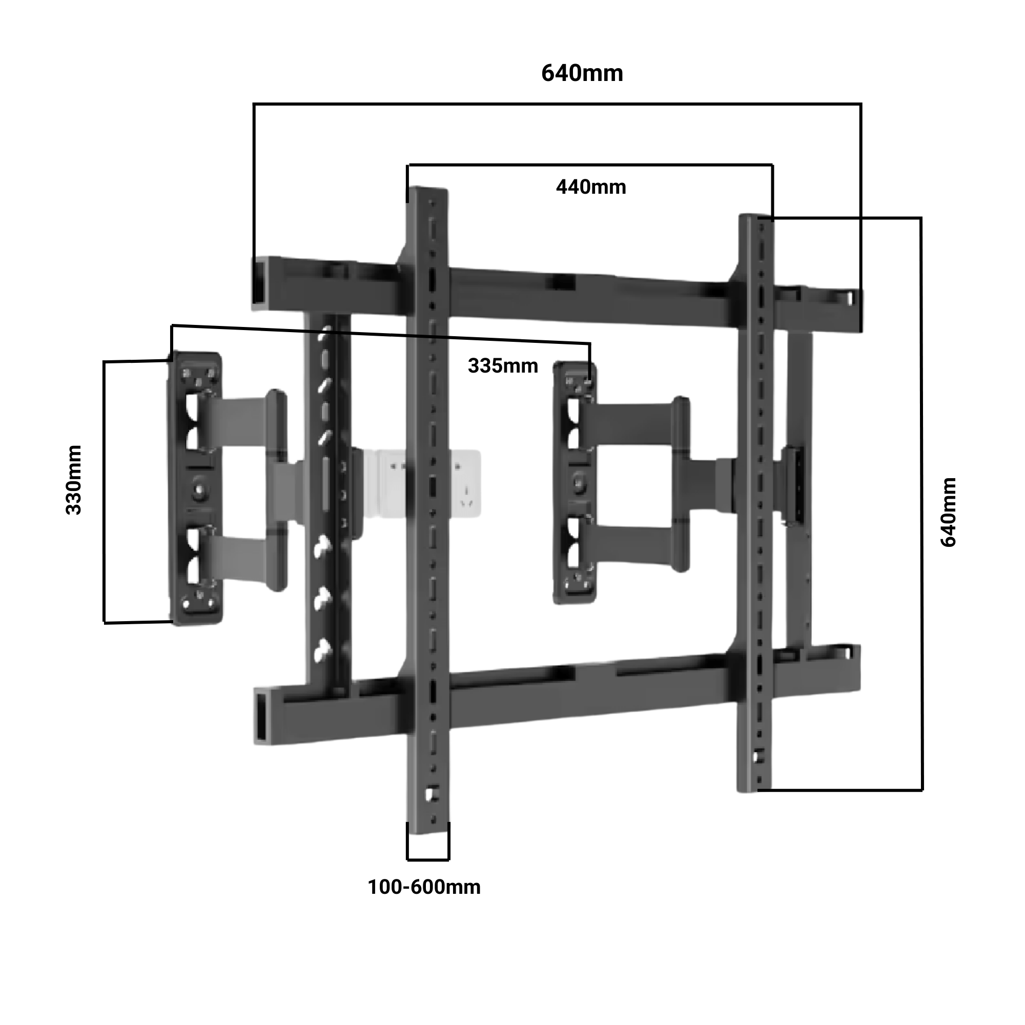 A-PEQ DY834 SlimFit Schwenk-Neige Wandhalterung | 55-90 Zoll
