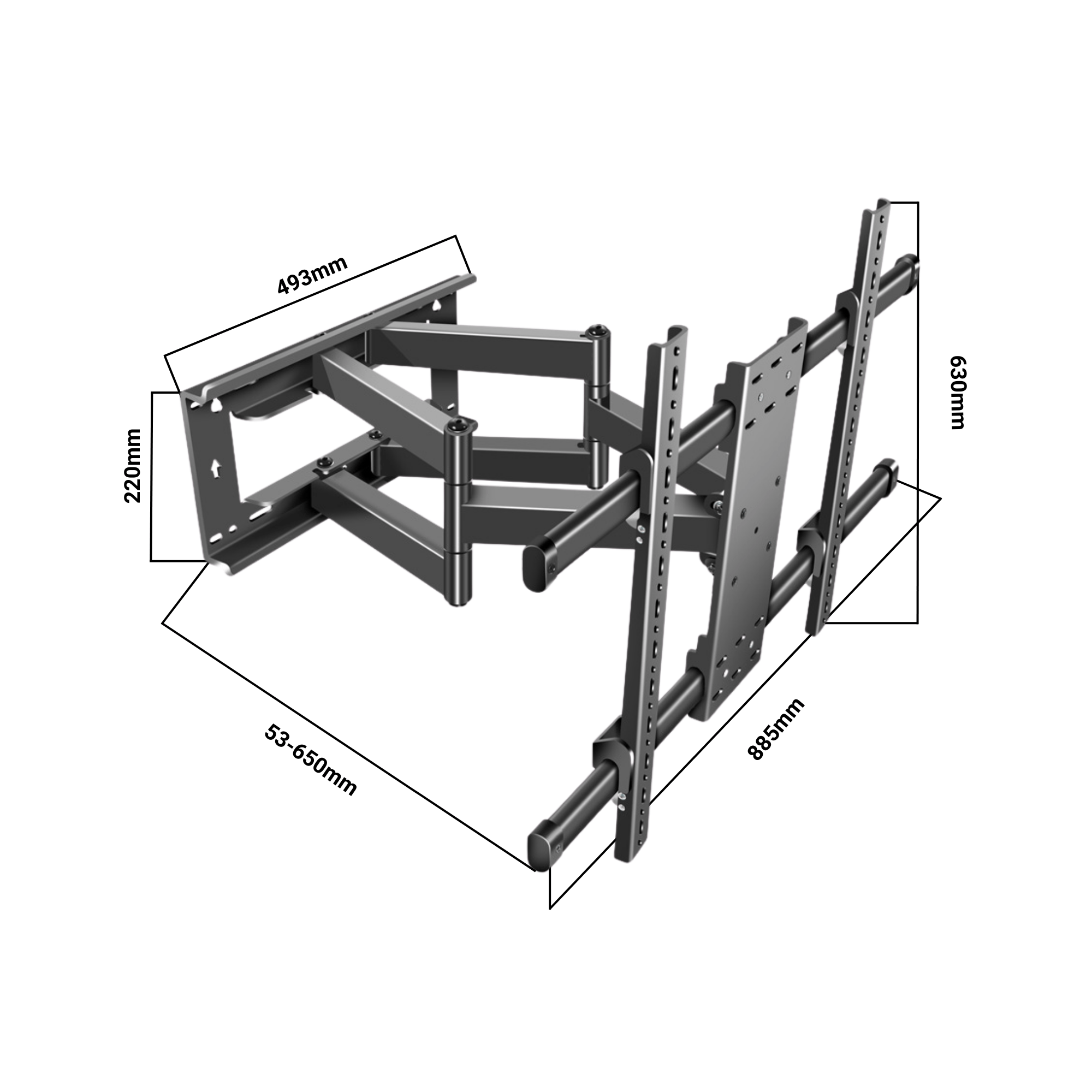 A-PEQ DY995 Drehbare Wandhalterung | 55-100 Zoll, 80 kg