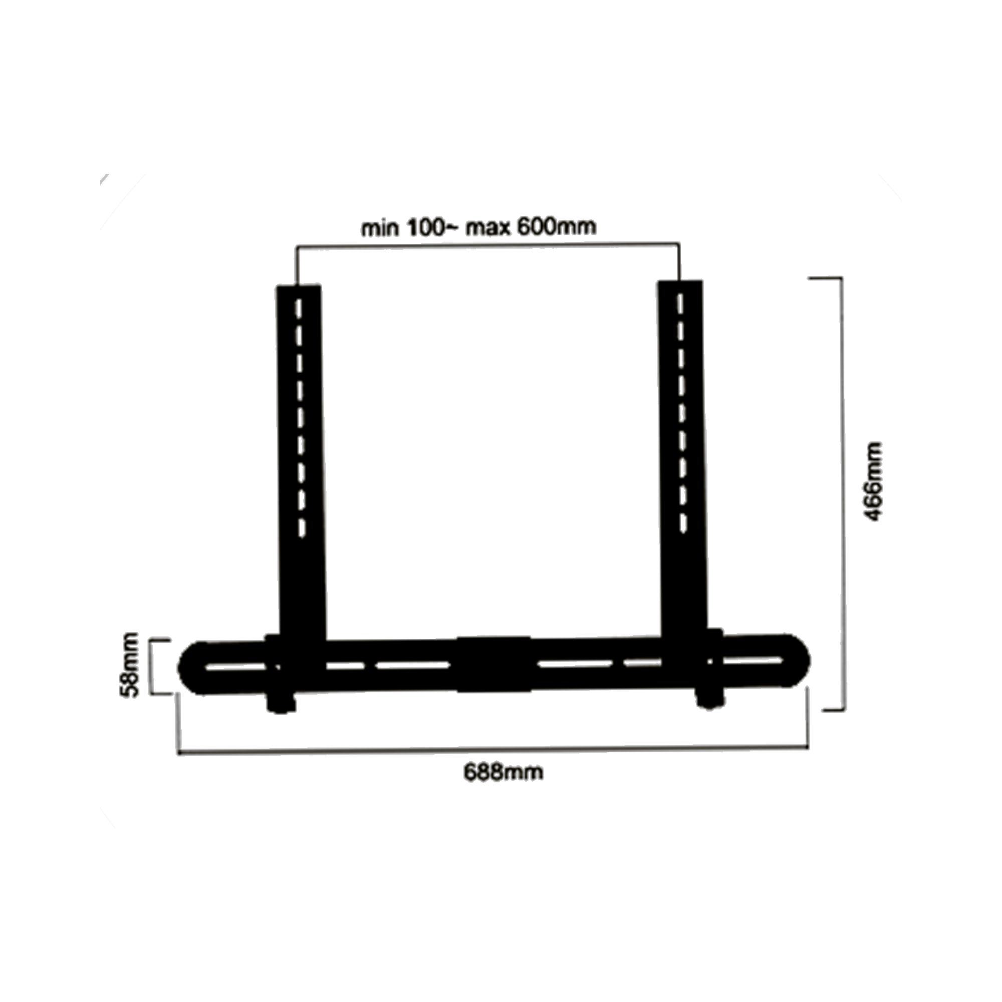 A-PEQ SBB64 Soundbar-Halterung | 688 mm & bis 6 kg