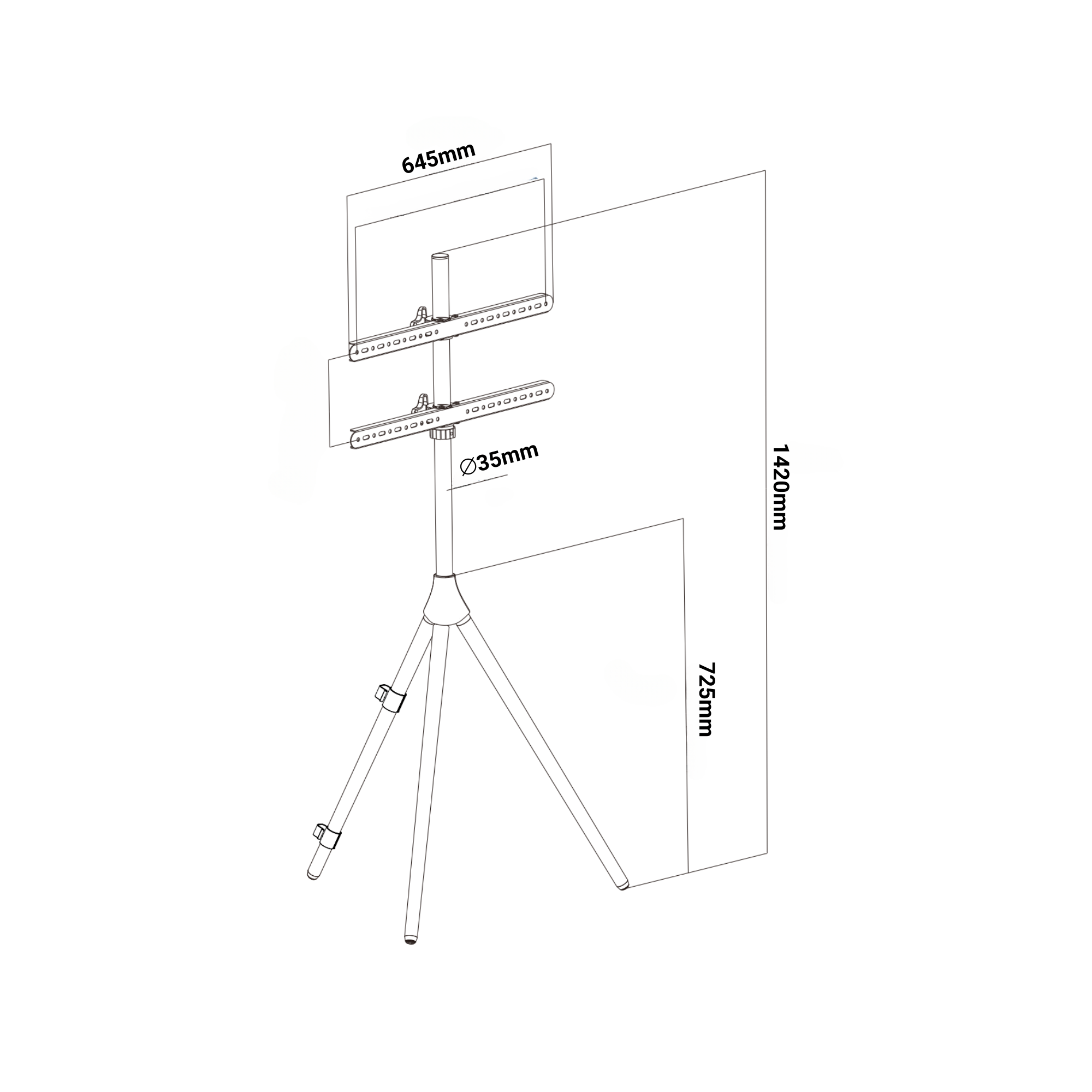 Artistik 164 Bodenständer | 32-70 Zoll, 45 kg, VESA 600×400