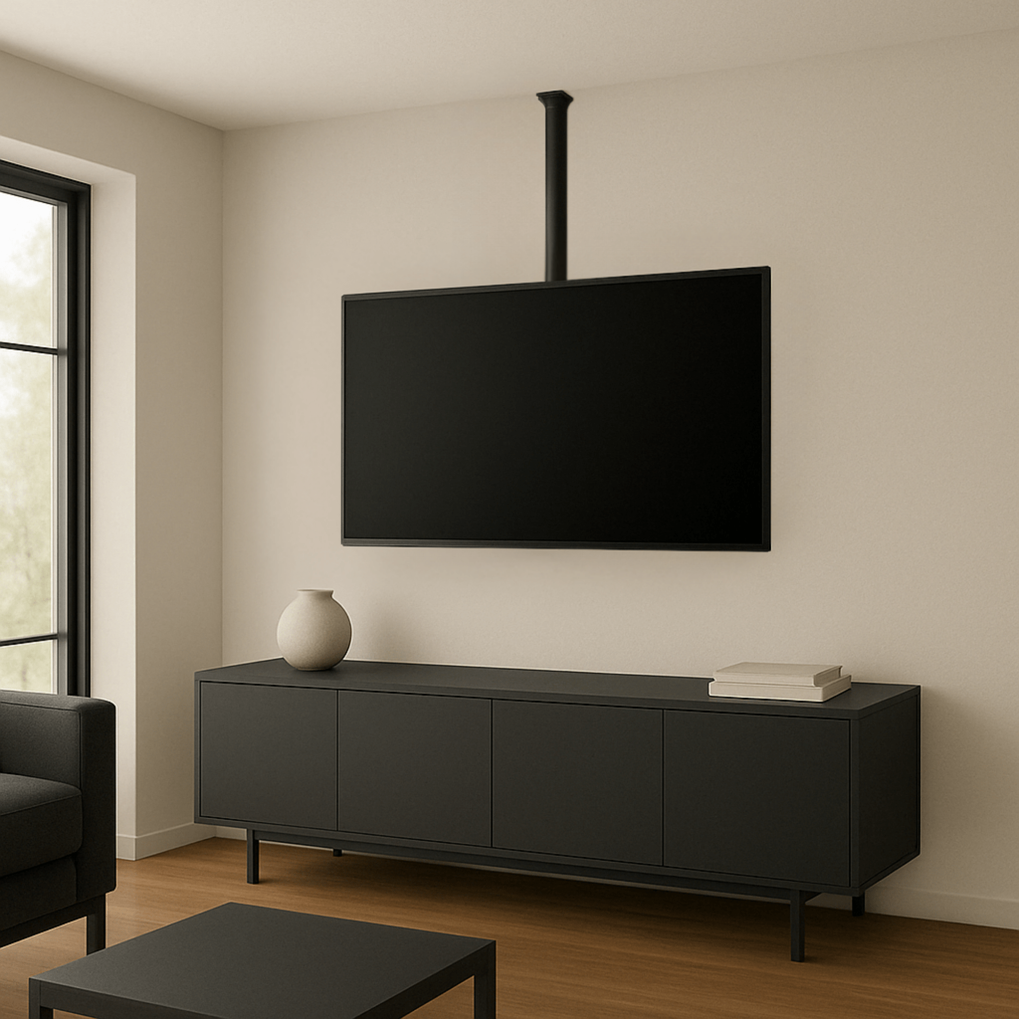 A-PEQ APC-75 TV-Deckenhalterung, max. 50 kg - für TVs bis 75 Zoll