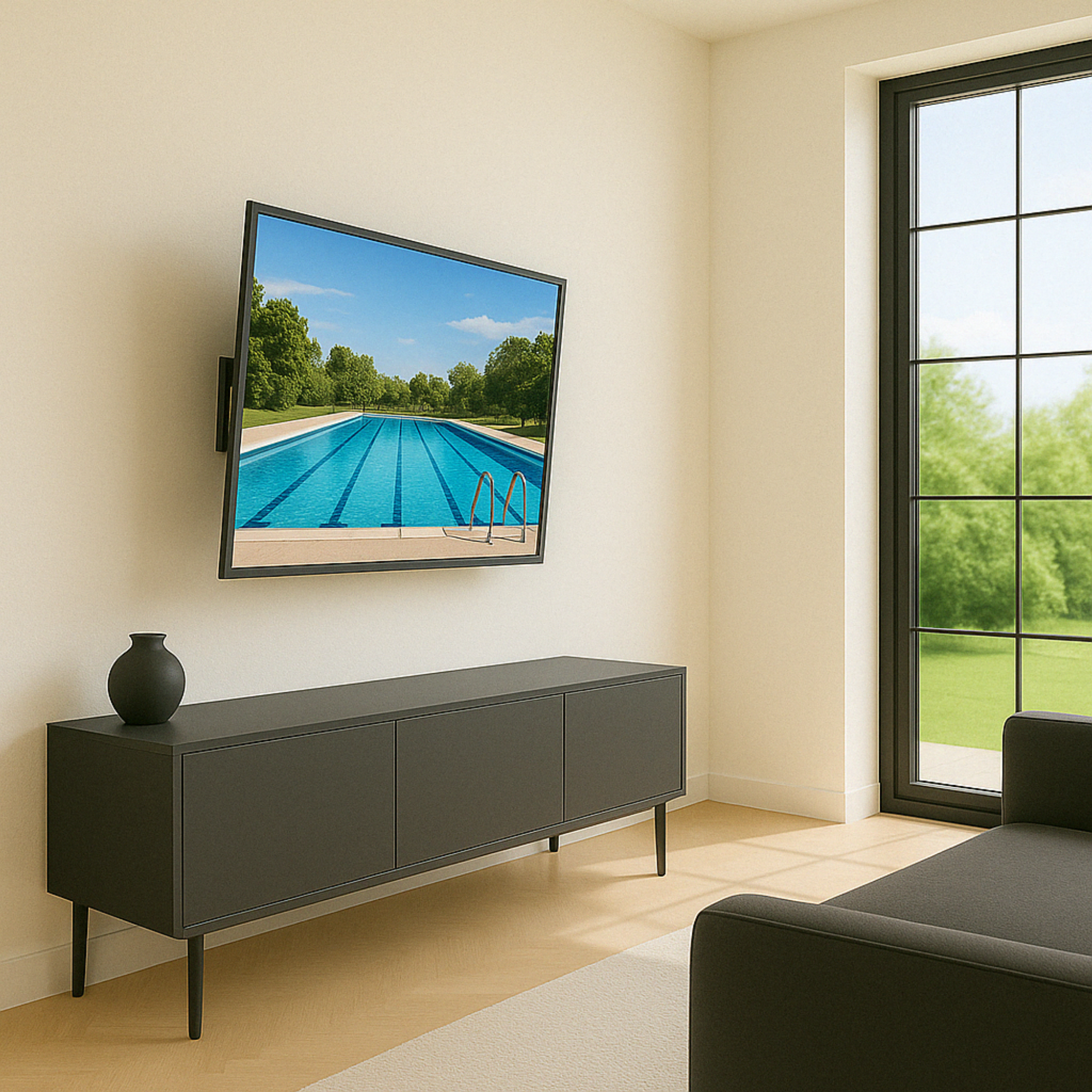 A-PEQ APM-42B schwenkbare Wandhalterung max. 43 Zoll TV