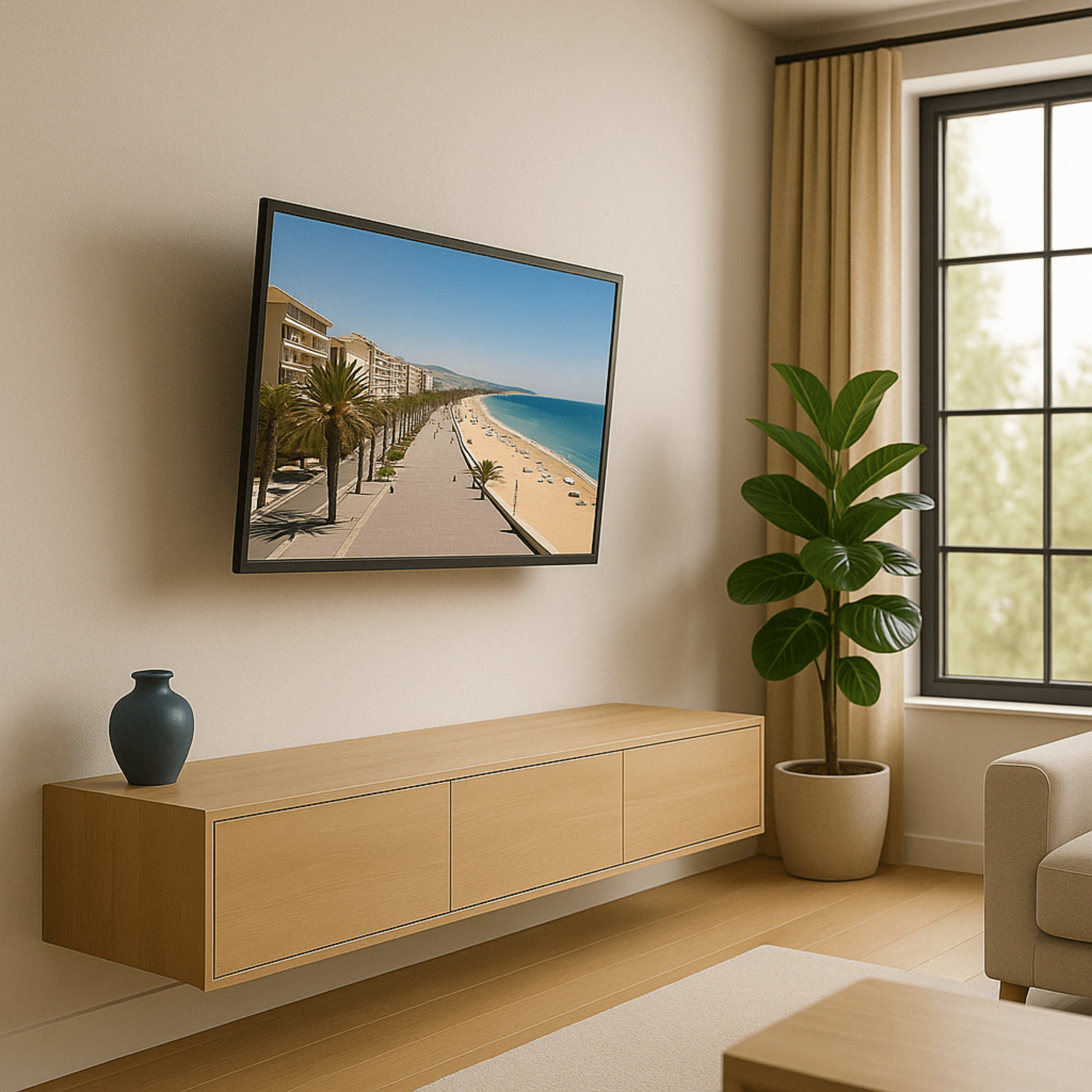 A-PEQ APS-25 schwenkbare TV-Wandhalterung 15 - 27 Zoll TV schwarz max. 15kg
