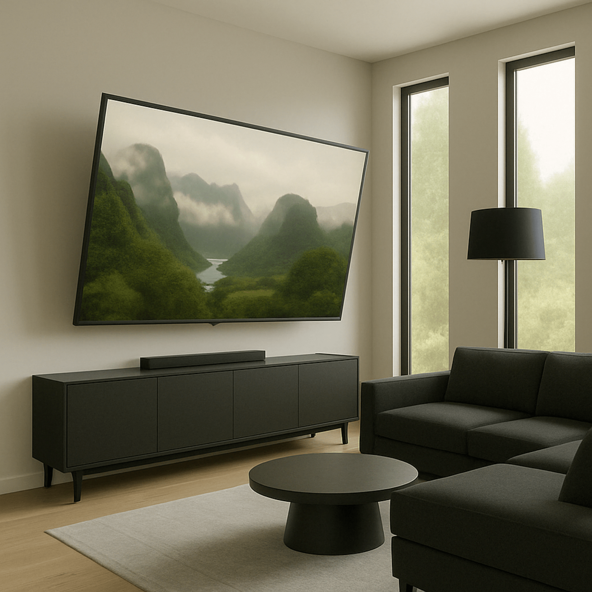 A-PEQ DY5595 Wandhalterung | 55-95 Zoll, 75 kg, schwenk-, neig- und rotierbar, 360 Grad