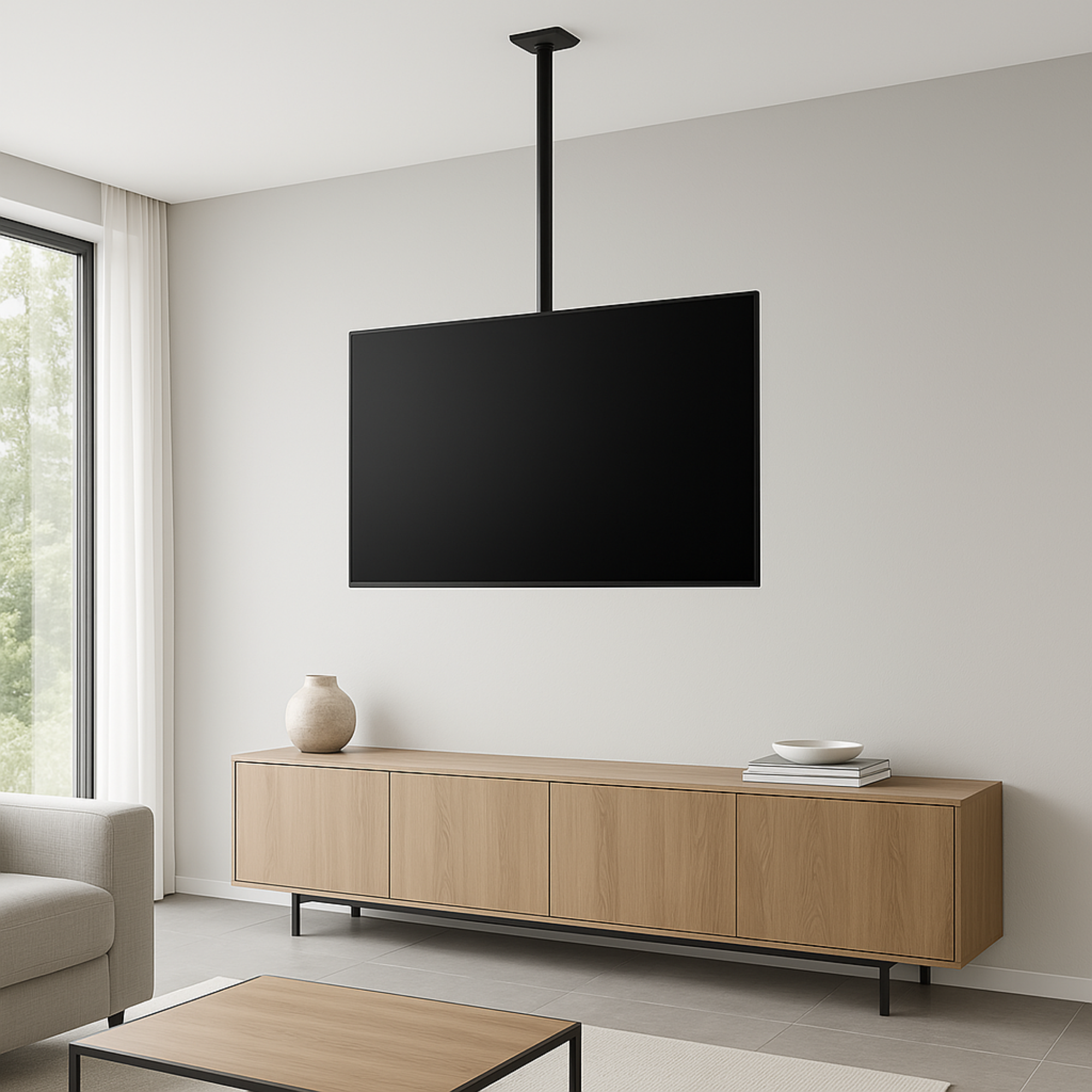 TV-Deckenhalterung max. 30kg VESA 75x75 & 100x100