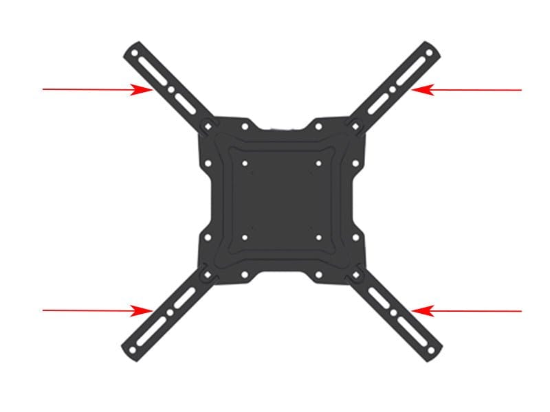A - PEQ VESA Adapterstreifen schwarz - Wandhalterungshop