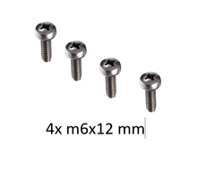 4x Schraube M6 x 12 mm für z.B. Philips & Hisense Fernseher. Serviceartikel, keine Rückgabe möglich