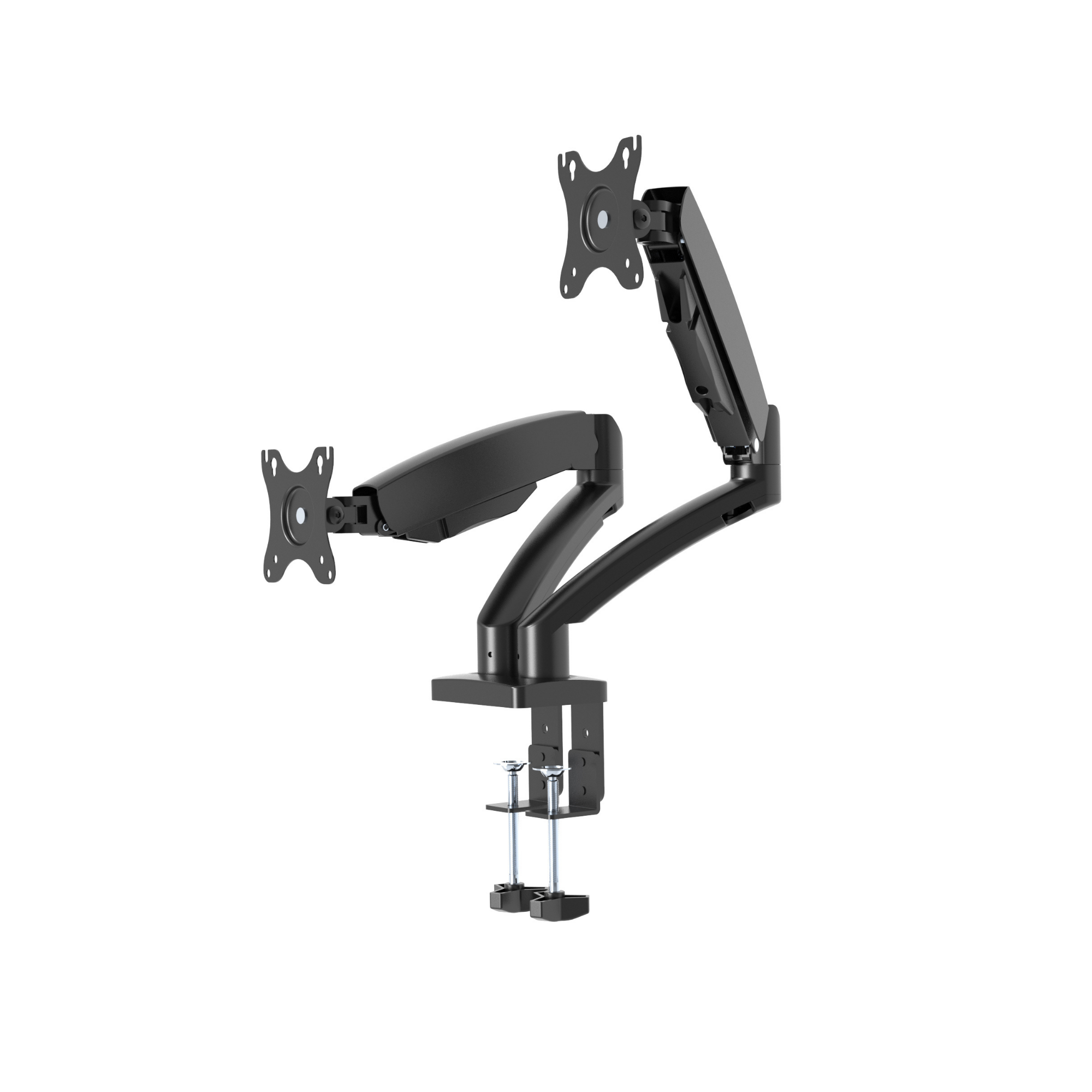 A-PEQ 702 Monitorarm für 2 Monitore. Schreibtisch-Aufsatz. Gasfeder gesteuert. 2 bis 8 kg