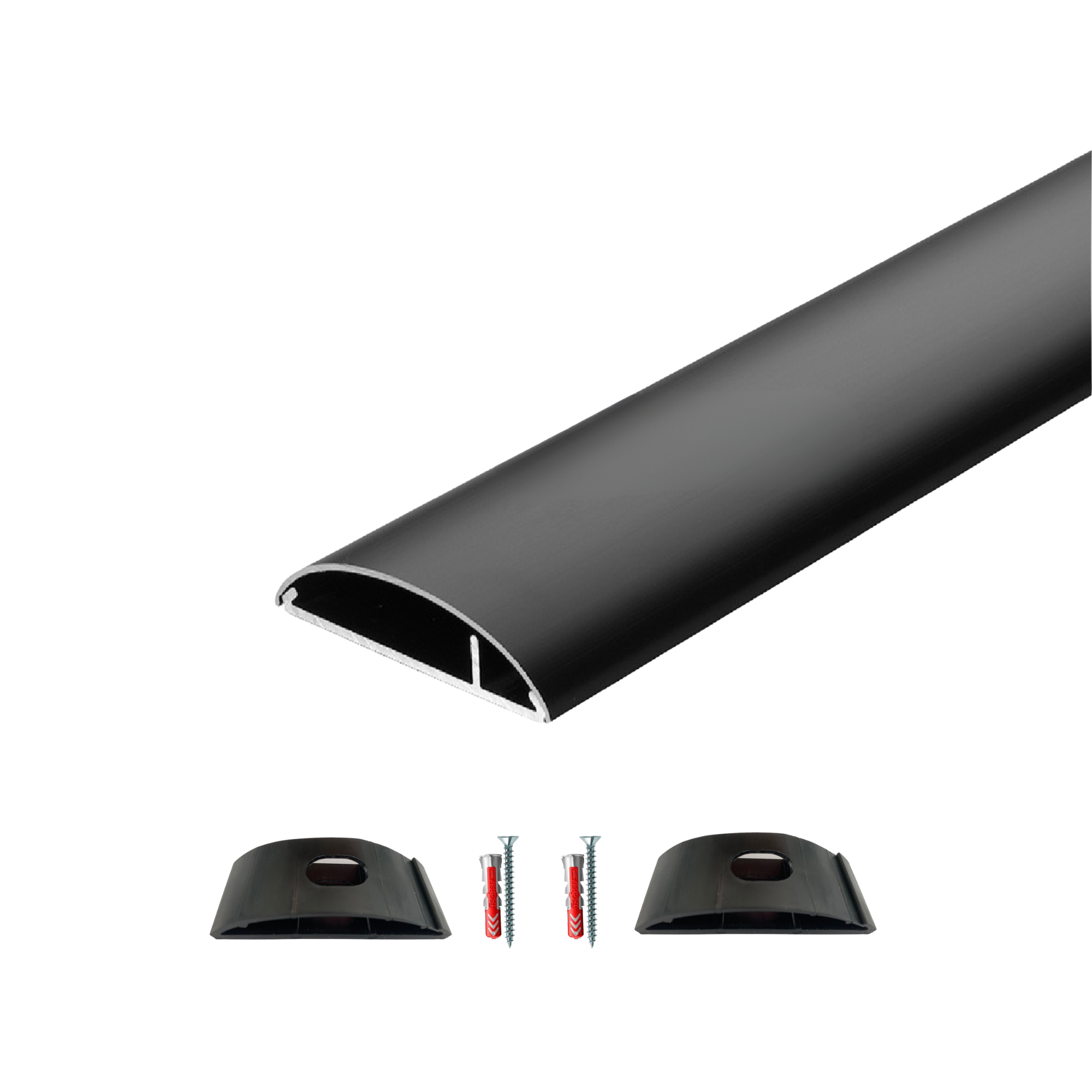 Aluminium Kabelkanal Breite: 75mm x Länge: ± 1500mm schwarz