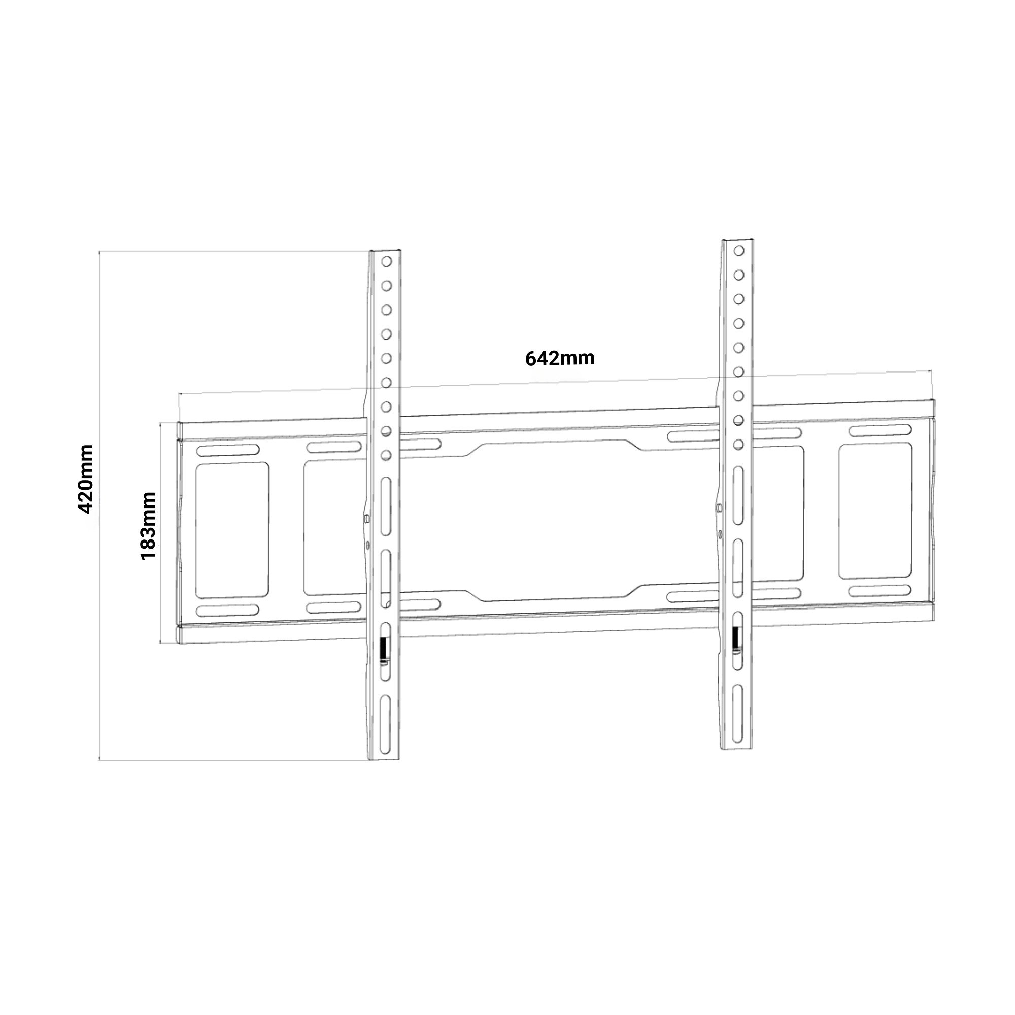 A-PEQ APL-3 flache TV-Wandhalterung für maximal 85-Zoll-TV.