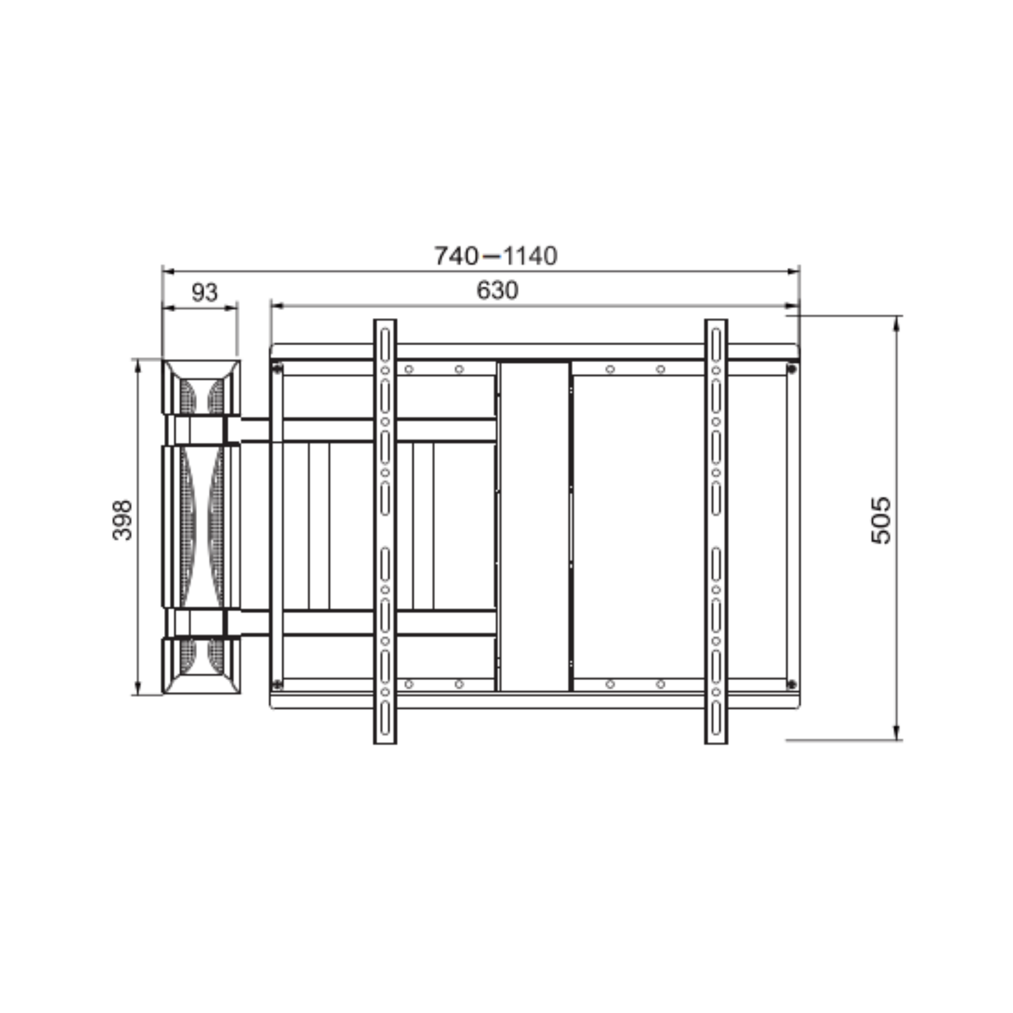 Bratek 64AUTO Elektrische drehbare Wandhalterung. 50-70 Zoll Fernseher. max. 50kg. VESA 600x400