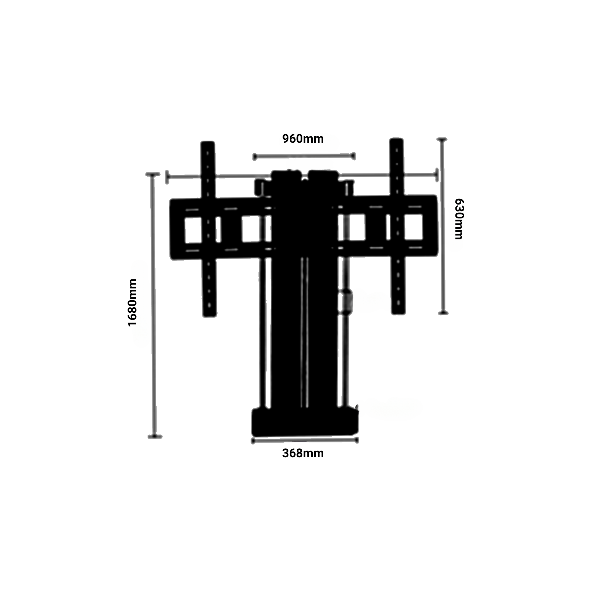 Bratek TV-Hebebühne 55 – 110 Zoll & max. 125 kg.