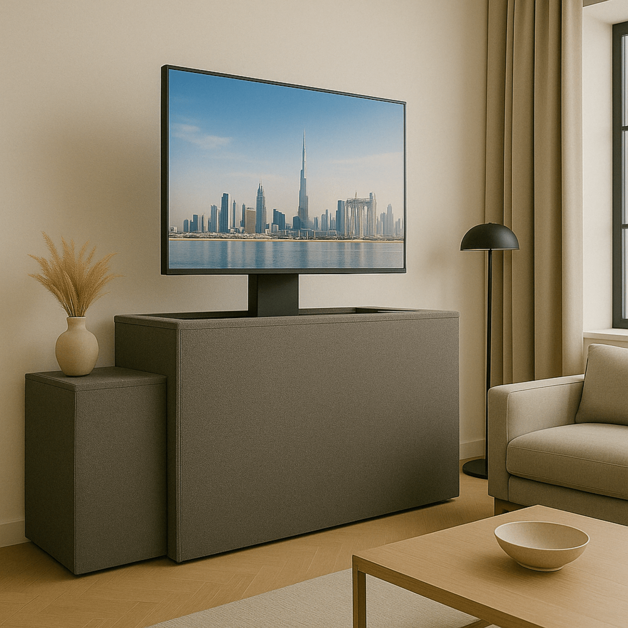 Bratek TV-Hebebühne 55 – 110 Zoll & max. 125 kg.